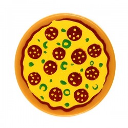 Lego Accessoires Minifig Pizza Pepperoni - Tile rond 2x2 (La Petite Brique)