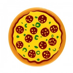 Pizza Pepperoni Tile, Round 2x2