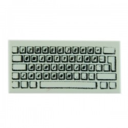 Computer Keyboard - Tile 1x2 (White)
