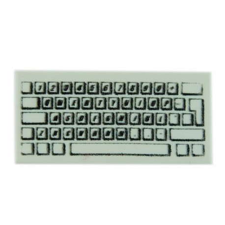 Lego Accessoires Minifig Clavier Ordinateur - Tile 1x2 (Blanc) (La Petite Brique)