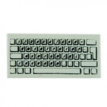 Computer Keyboard - Tile 1x2 (White)