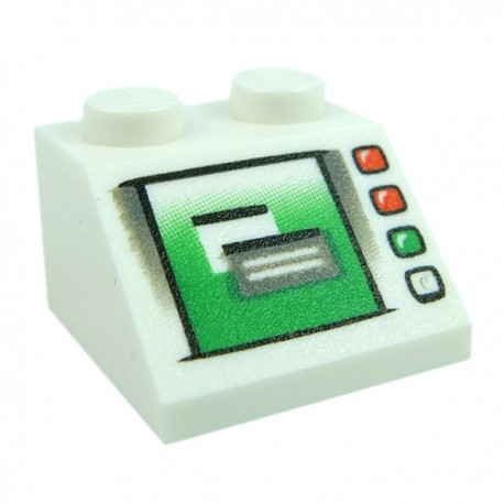 Lego Accessoires Minifig Ecran Ordinateur (Blanc) (La Petite Brique)