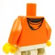 Lego Accessoires Minifig Torse - veste à capuche (Orange), pull bleu clair (La Petite Brique)