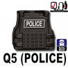 Tactical Vest Q5 Police (Dark Black)