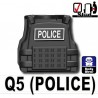 Lego Accessoires Minifig Si-Dan Toys Tactical Vest Q5 Police (Iron Black) (La Petite Brique)