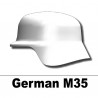 Lego Accessoires Minifig Si-Dan Toys Casque Allemand M35 (Blanc) (La Petite Brique)