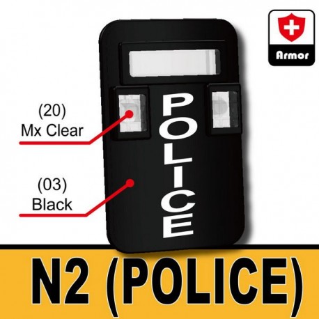 Bulletproof Shield N2 - POLICE (Black)