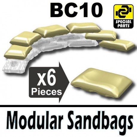 Lego Accessoires Minifig Si-Dan Toys 6 Sacs de sable BC10 (Beige) (La Petite Brique)