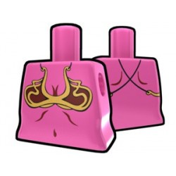 Pink Curved Torso with Brass Brassiere