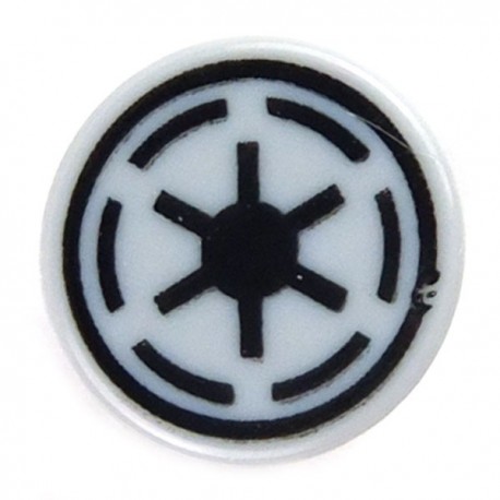Star Wars LEGO x 10 Dark Bluish Gray Tile 2 x 2 with SW Imperial Logo Pattern