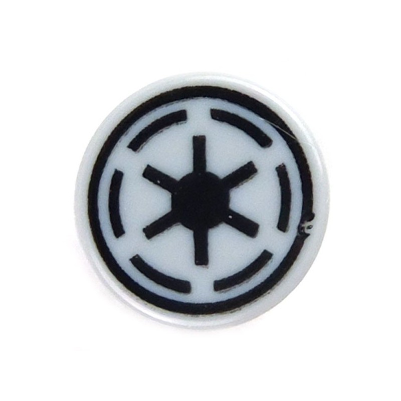 LEGO STAR WARS White Tile Round 2 x 2 with SW Republic Pattern