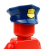 Lego Accessoires Minifig Casquette avec insigne de Police (Dark Blue)﻿ (La Petite Brique)