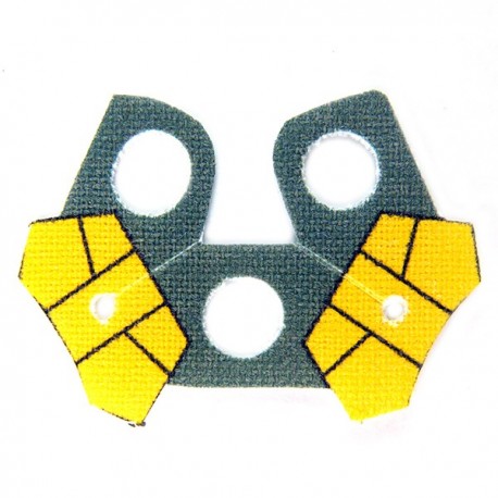 Lego Accessoires Minifig Custom CLONE ARMY CUSTOMS Shoulder Cloth Arc Double Yellow (La Petite Brique)