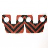 Waistcape Dark Red Black Stripes