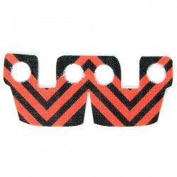 Waistcape Red Black Stripes